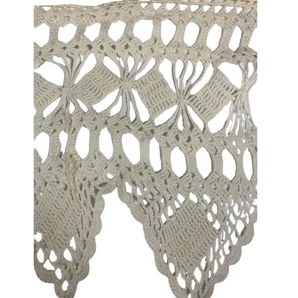 Vintage Embroidery Hand-quilted Sunbonnet Table Runner W Wide Heavy Lace Trim - Picture 4 of 4